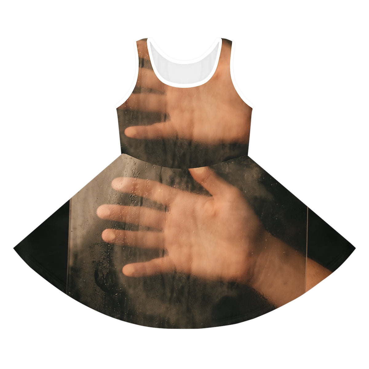 Girls' Sleeveless Sundress with Misty Glass Art