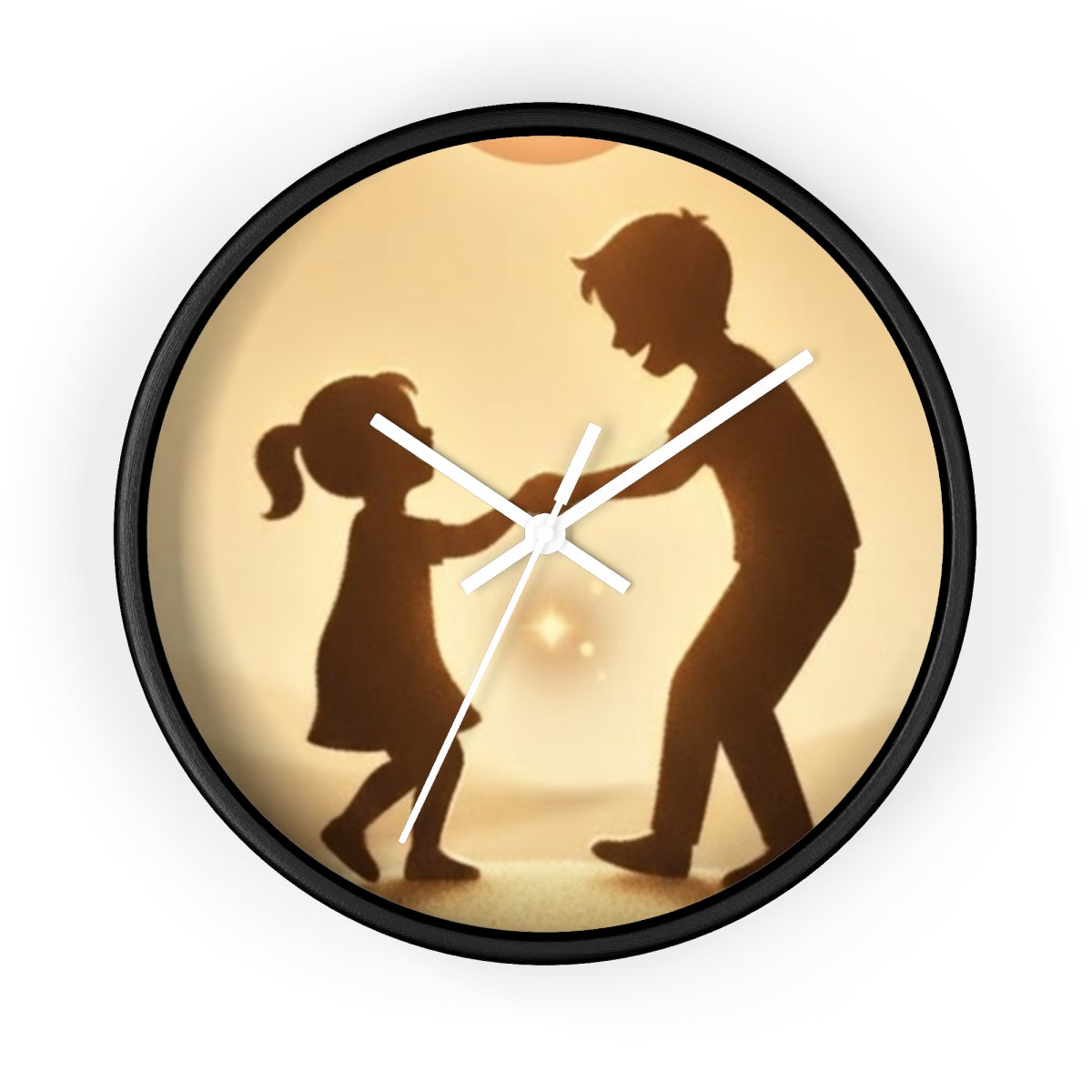 Wall Clock - Golden Hour Joy Sibling Art | Echovira Gallery