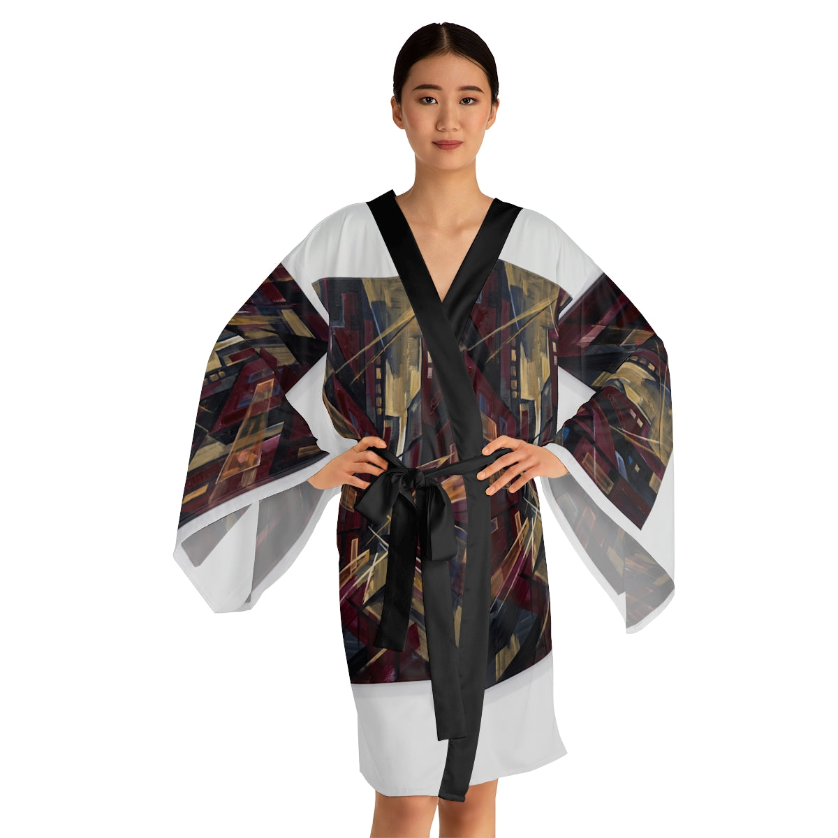 Long Sleeve Kimono Robe - Urban Glow | Echovira Gallery