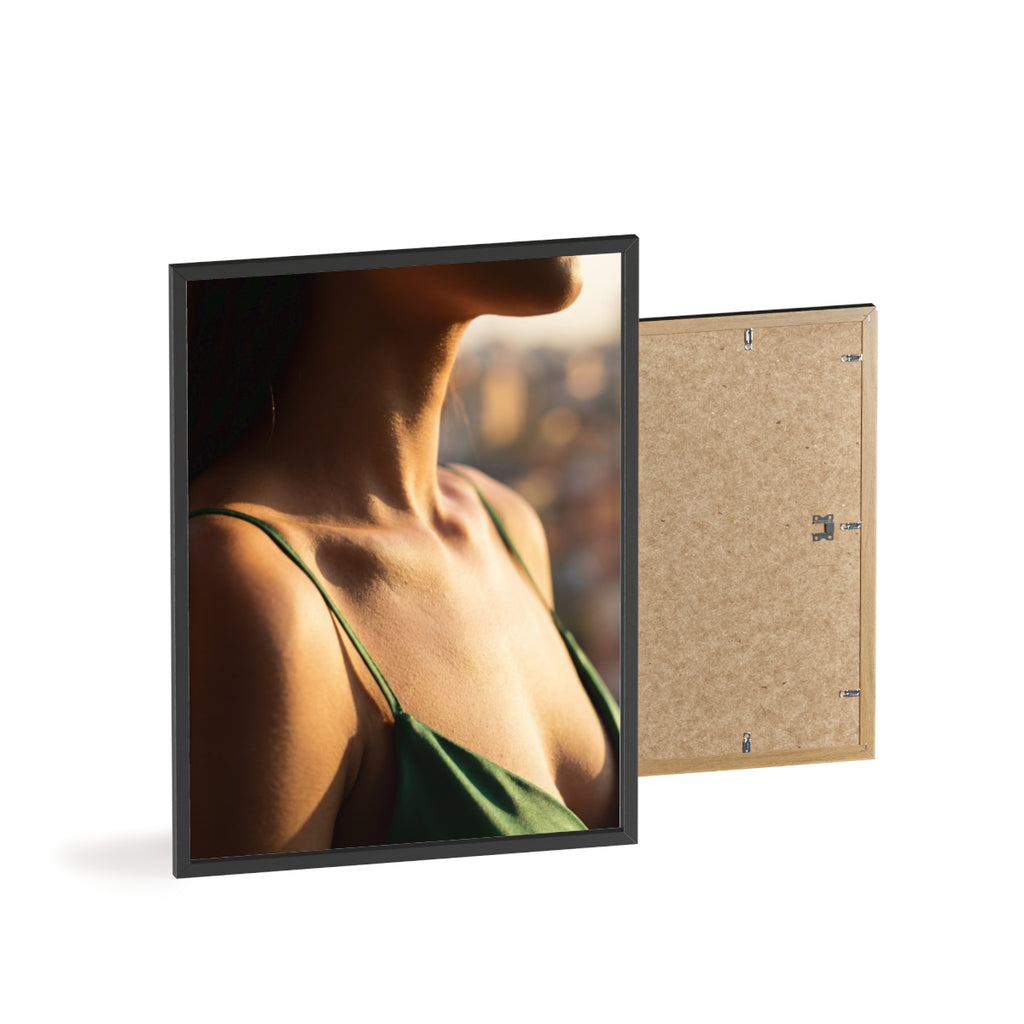 Poster with Wooden Frame - Sunlit Portrait