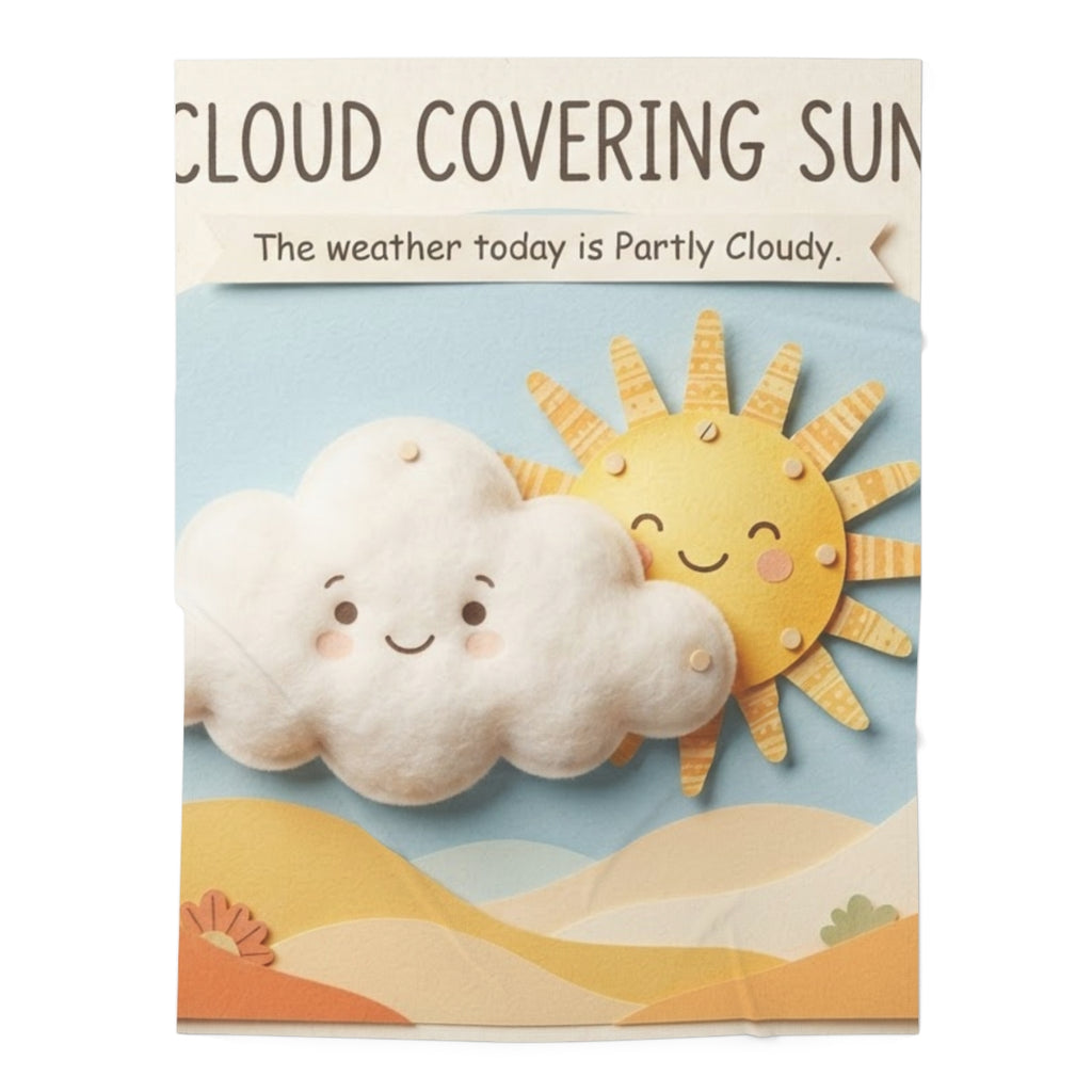 Baby Swaddle Blanket - Cloud Covering Sun Whimsical Nursery...