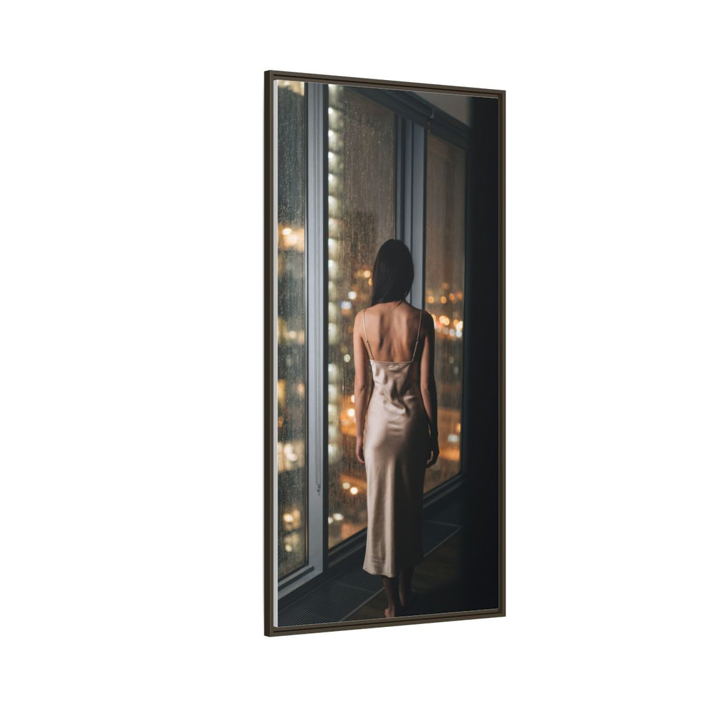 Framed Matte Canvas - Cinematic Nights — Espresso / 1.25"