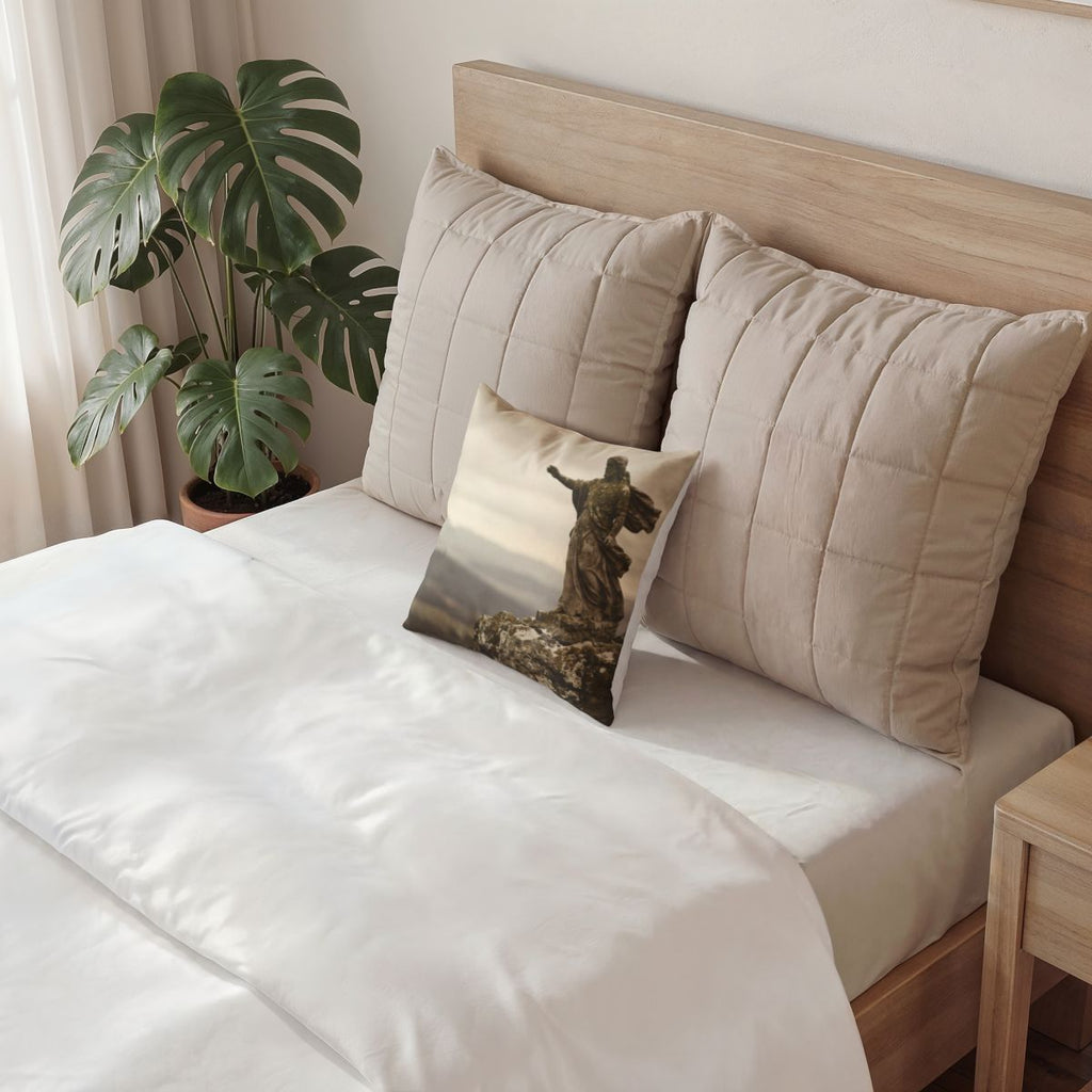 Poly Velvet Pillow - Sacred Summit | Echovira Gallery