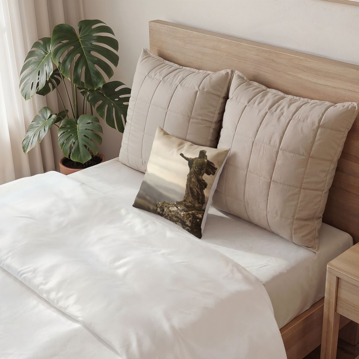 Poly Velvet Pillow - Sacred Summit | Echovira Gallery