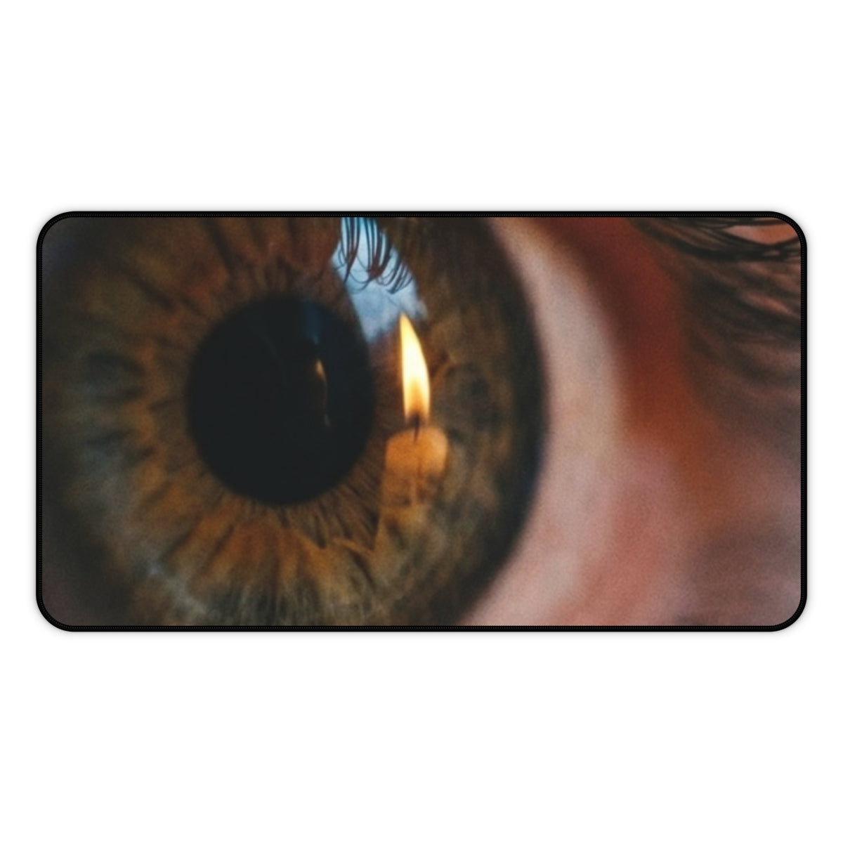 Desk Mat - Amber Iris Reflection Fine Art Print | Echovira...