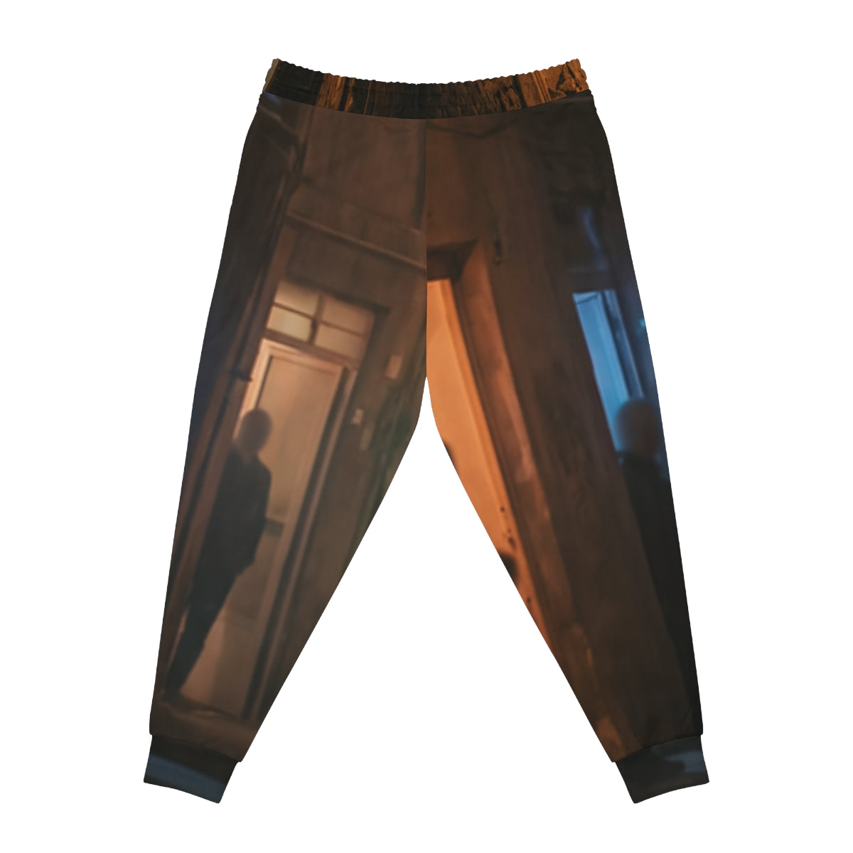 Men's Athletic Joggers - Nocturnal Alleyway Misty Street Art...