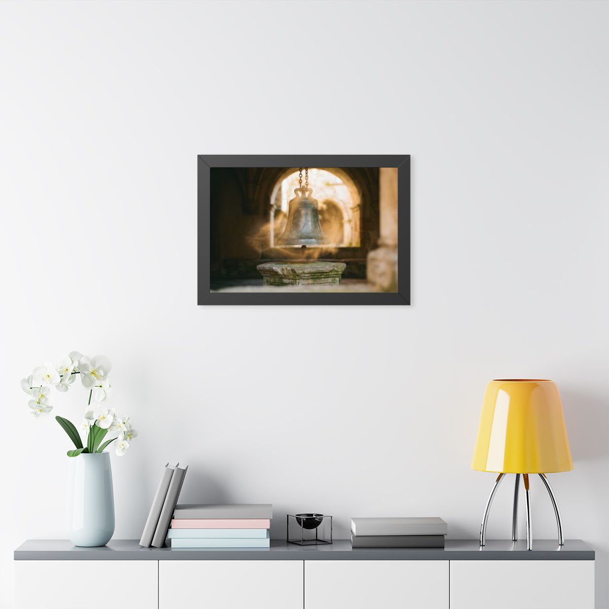 Framed Horizontal Poster - Cloister Bell — Black (14×11... |...