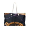 Vintage Brass Compass Weekender Bag