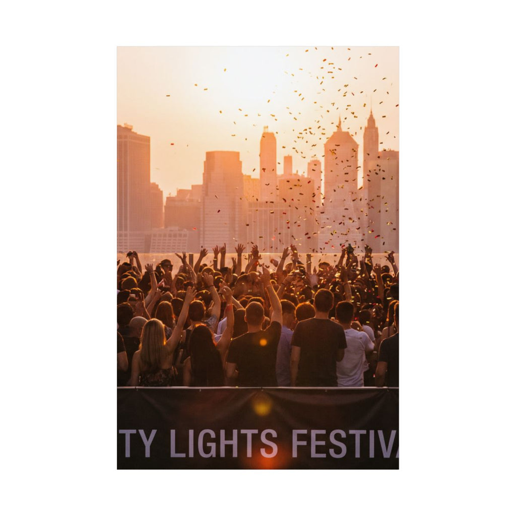 Matte Vertical Poster - City Lights (8×10 & 36×54) |...