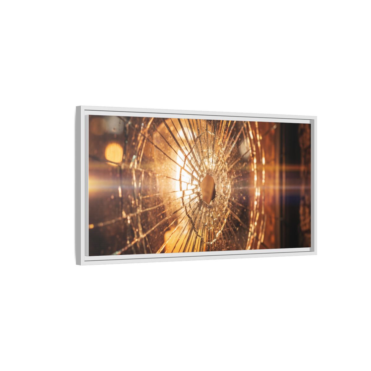 Framed Matte Canvas - Shattered Glass