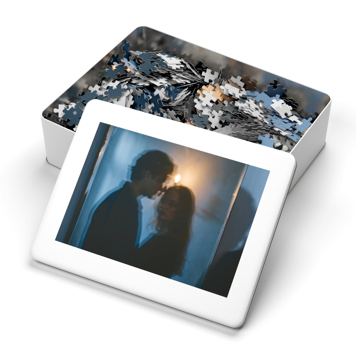 Jigsaw Puzzle with Tin - Midnight Shadow Puzzle - Cozy... |...