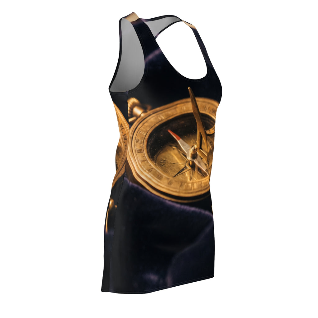 Women's Racerback Dress Vintage Sundial Compass