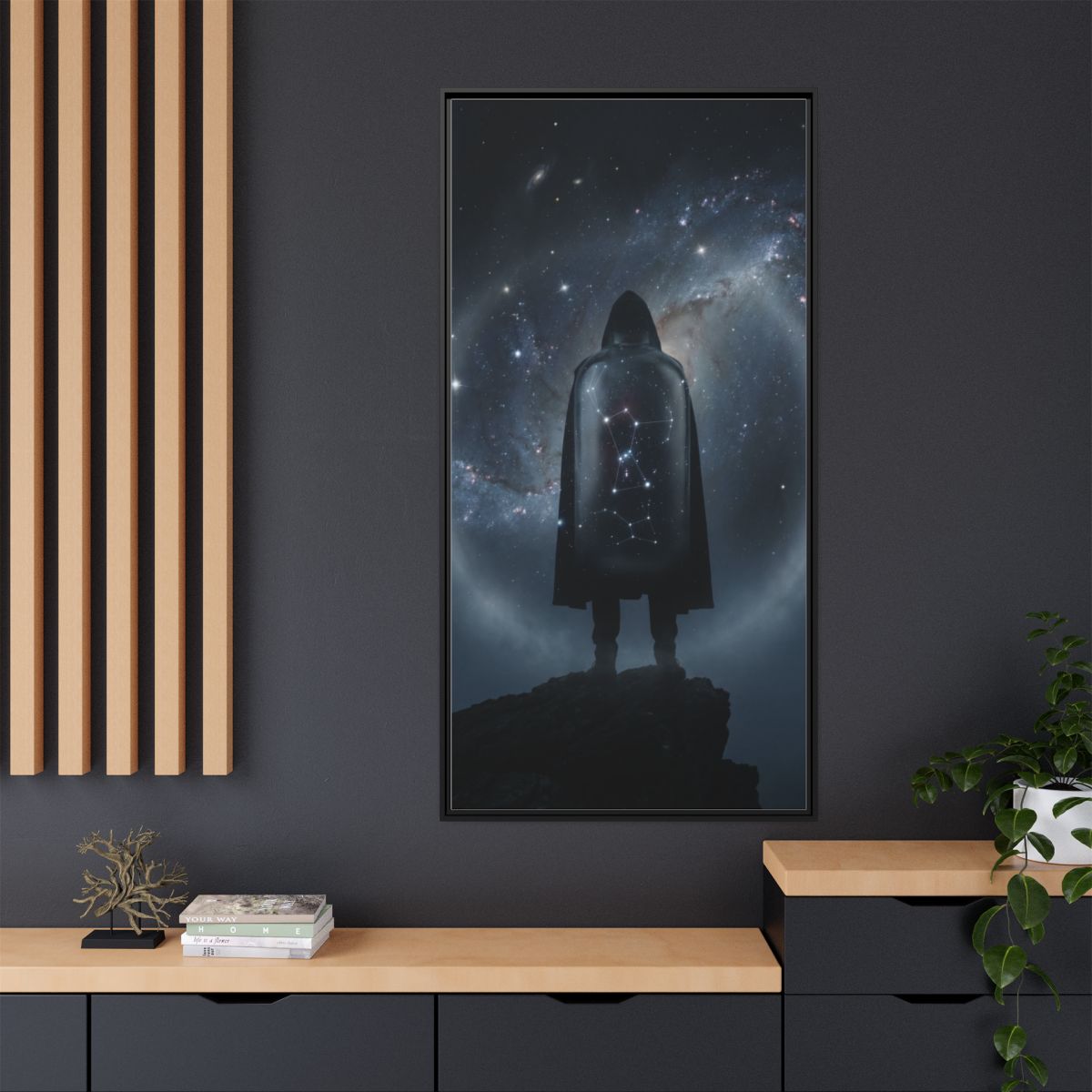 Framed Matte Canvas - Cosmic Sentinel — Black / 1.25" (8×10...