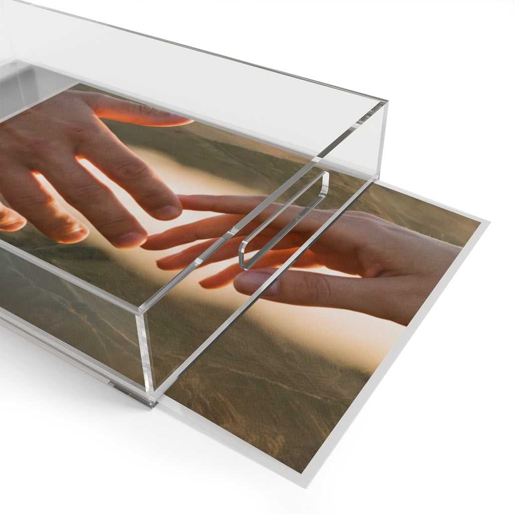 Acrylic Serving Tray - The Infinite Touch | Ethereal Coastal...