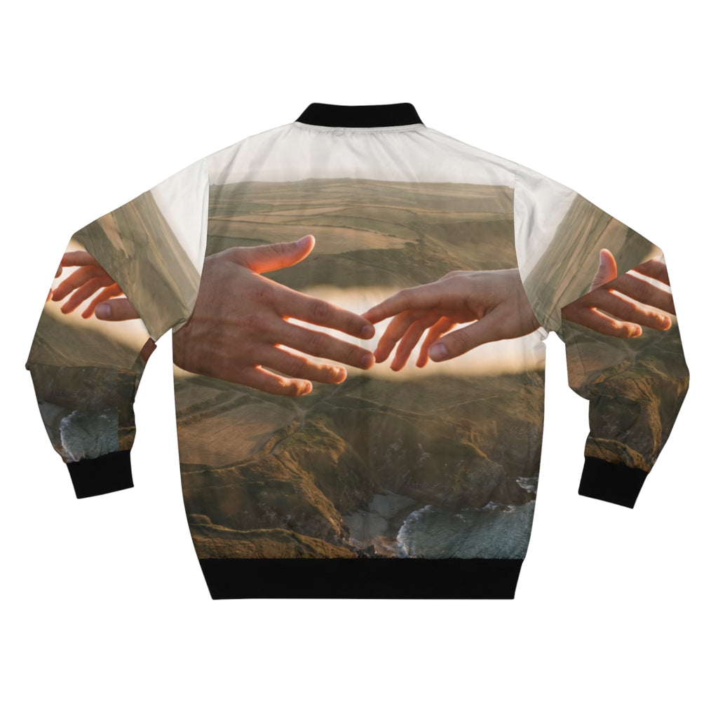 Men's Bomber Jacket - The Infinite Touch | Ethereal Coastal...