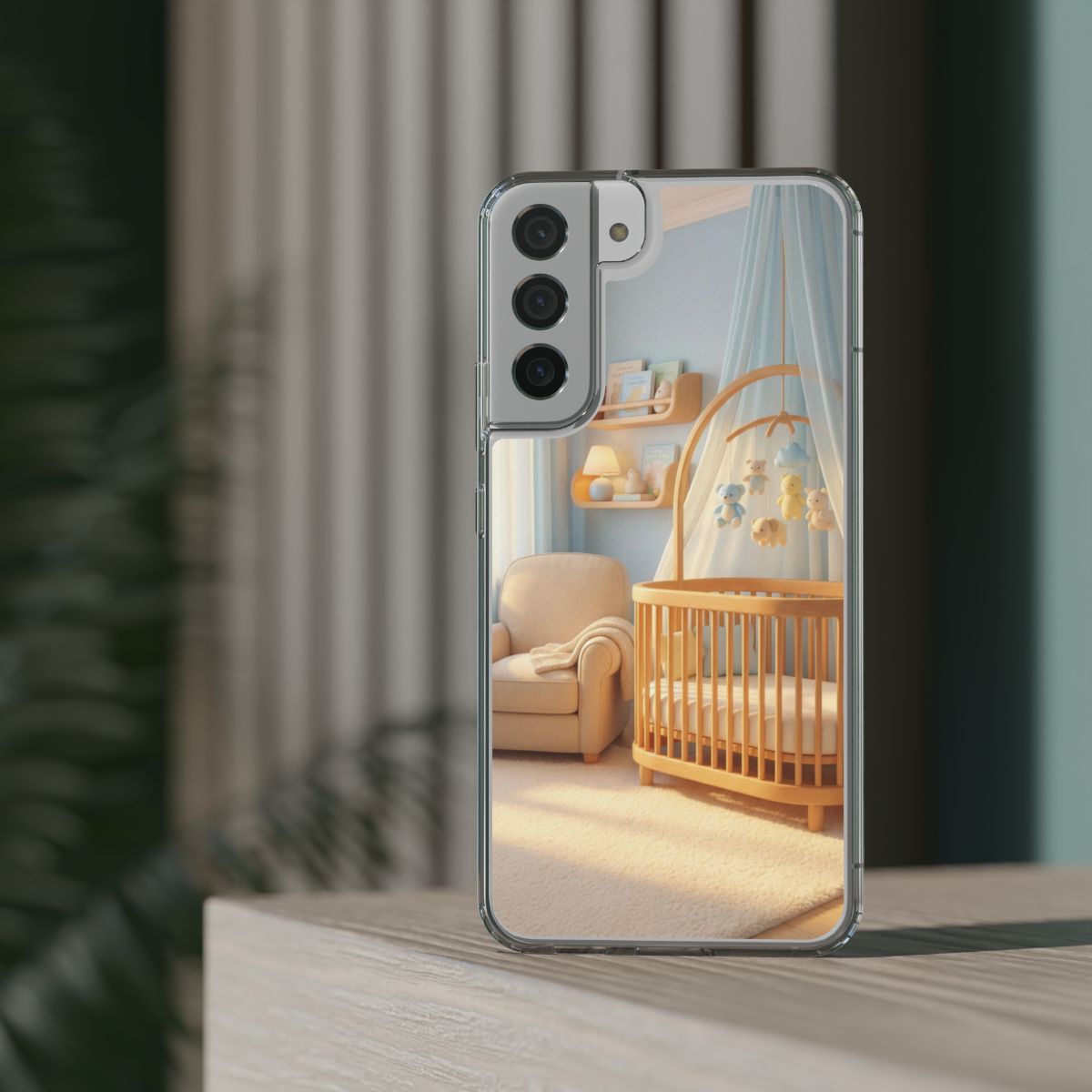 Clear Impact-Resistant Cases - Soft Blue Clear Phone Case...
