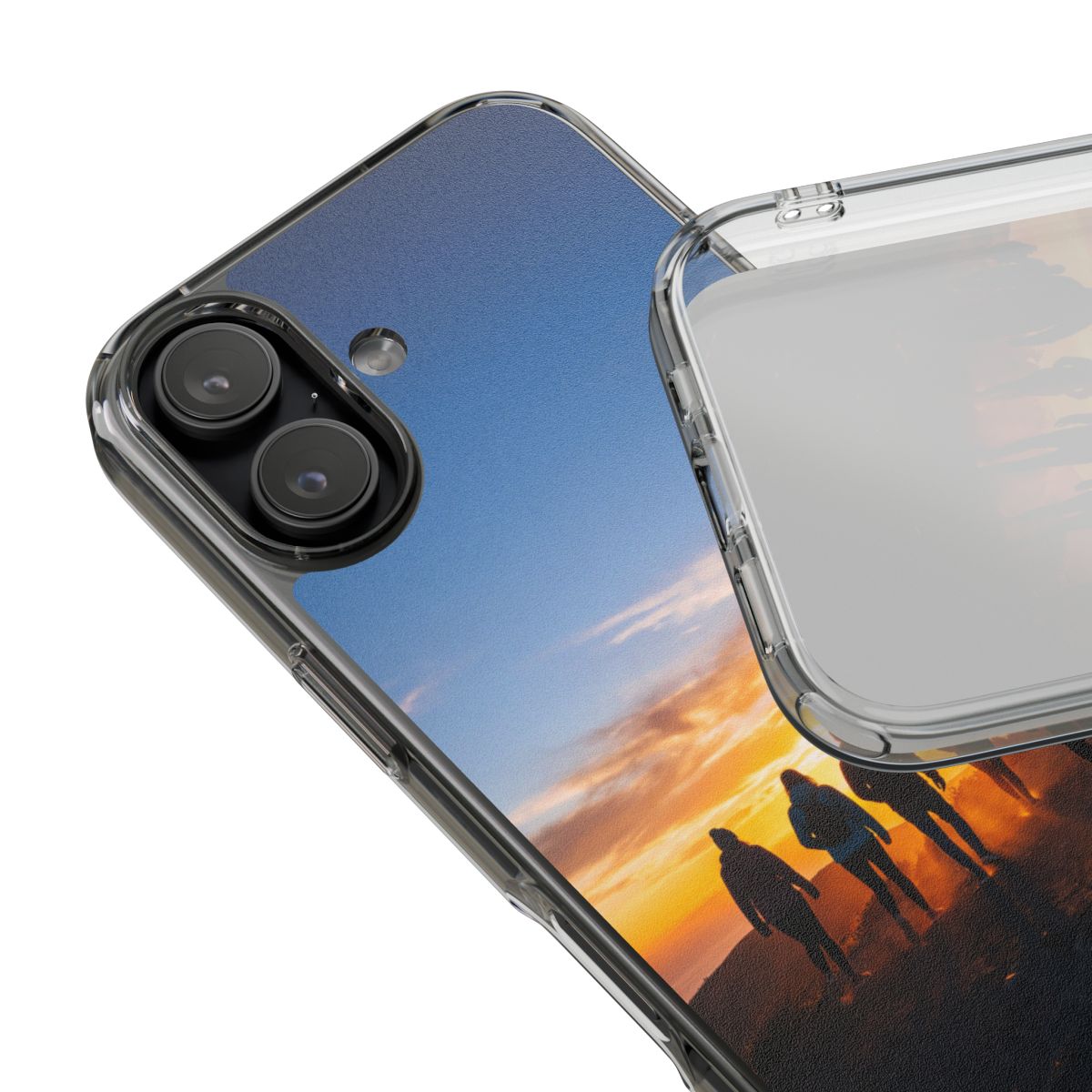 Clear Impact-Resistant Case - Sunset Peaks