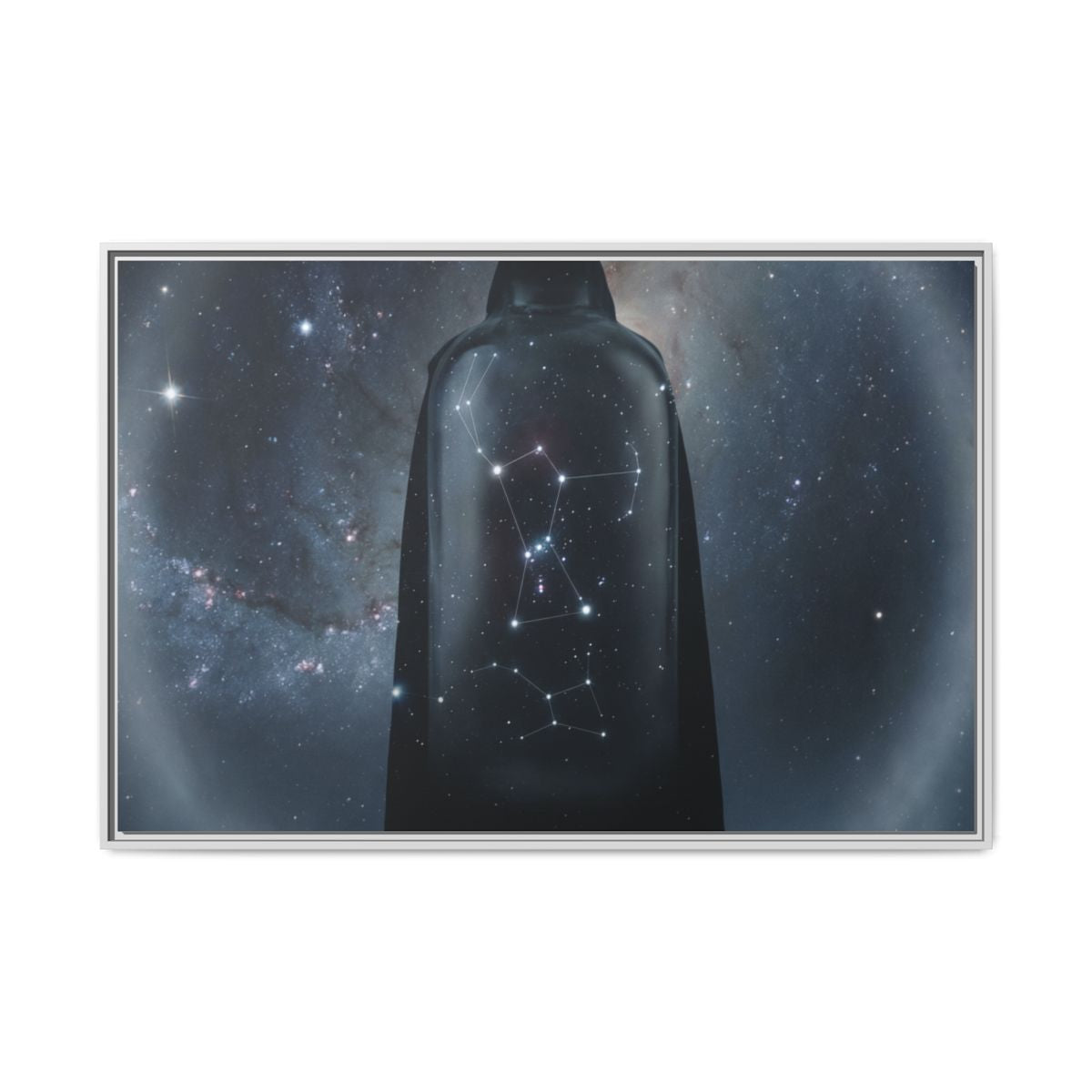Framed Matte Canvas - Cosmic Sentinel — White / 1.25" (10×8...