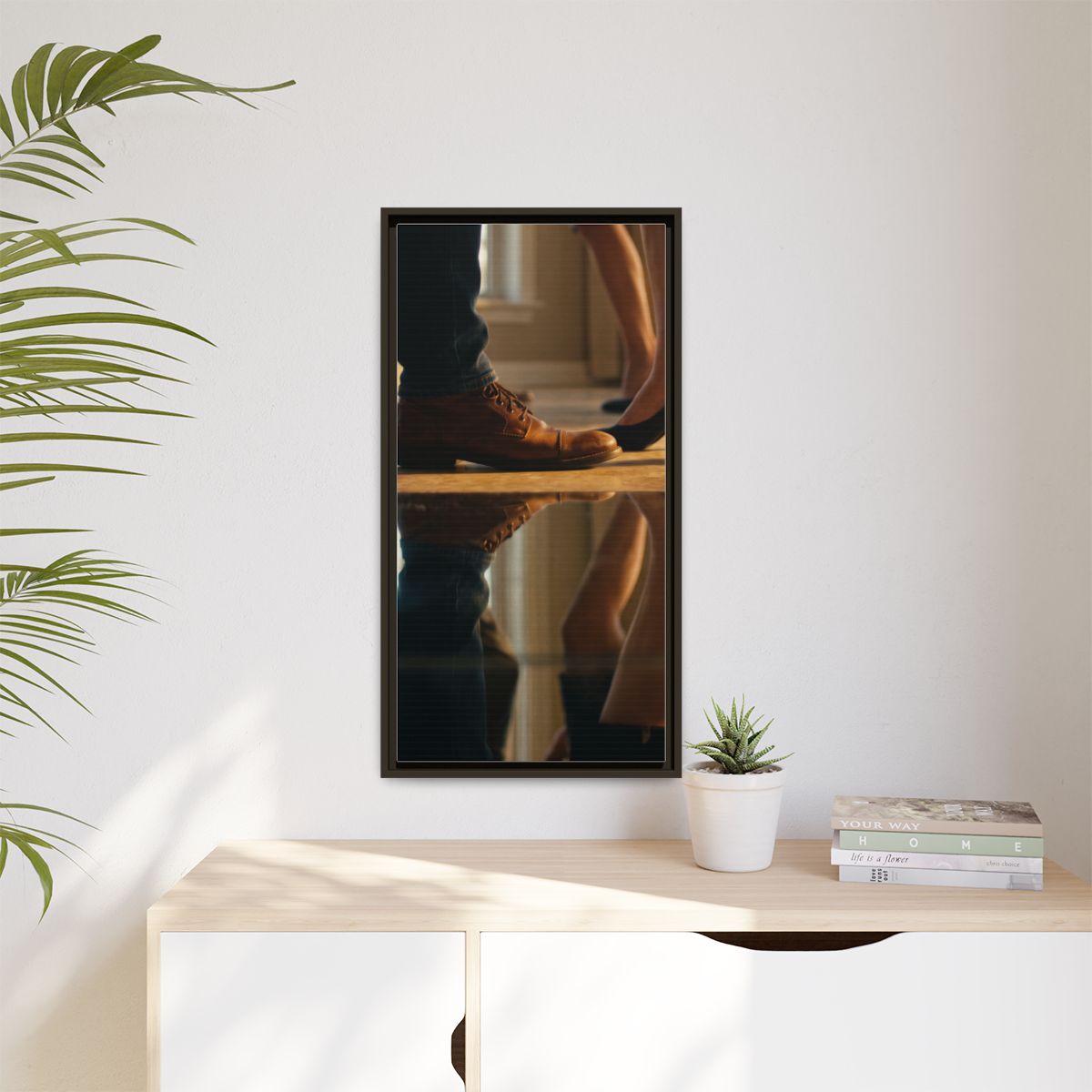 Matte Canvas, Framed - Golden Hour Reflections Cinematic Art...