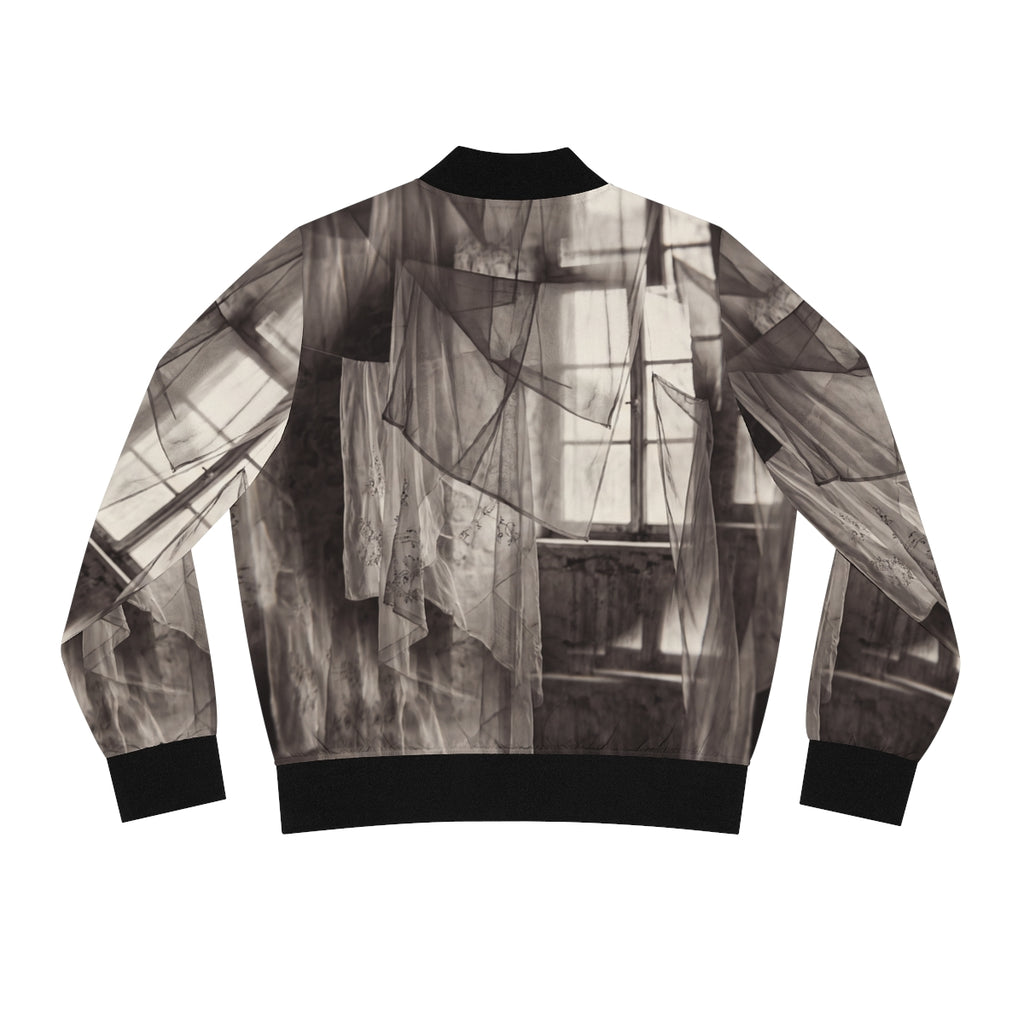 Women's Bomber Jacket - Spectral Veils | Echovira Gallery