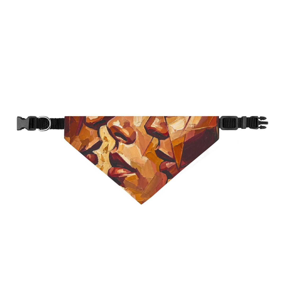 Clip-on Pet Bandana - Golden Kiss Abstract Bandana |...
