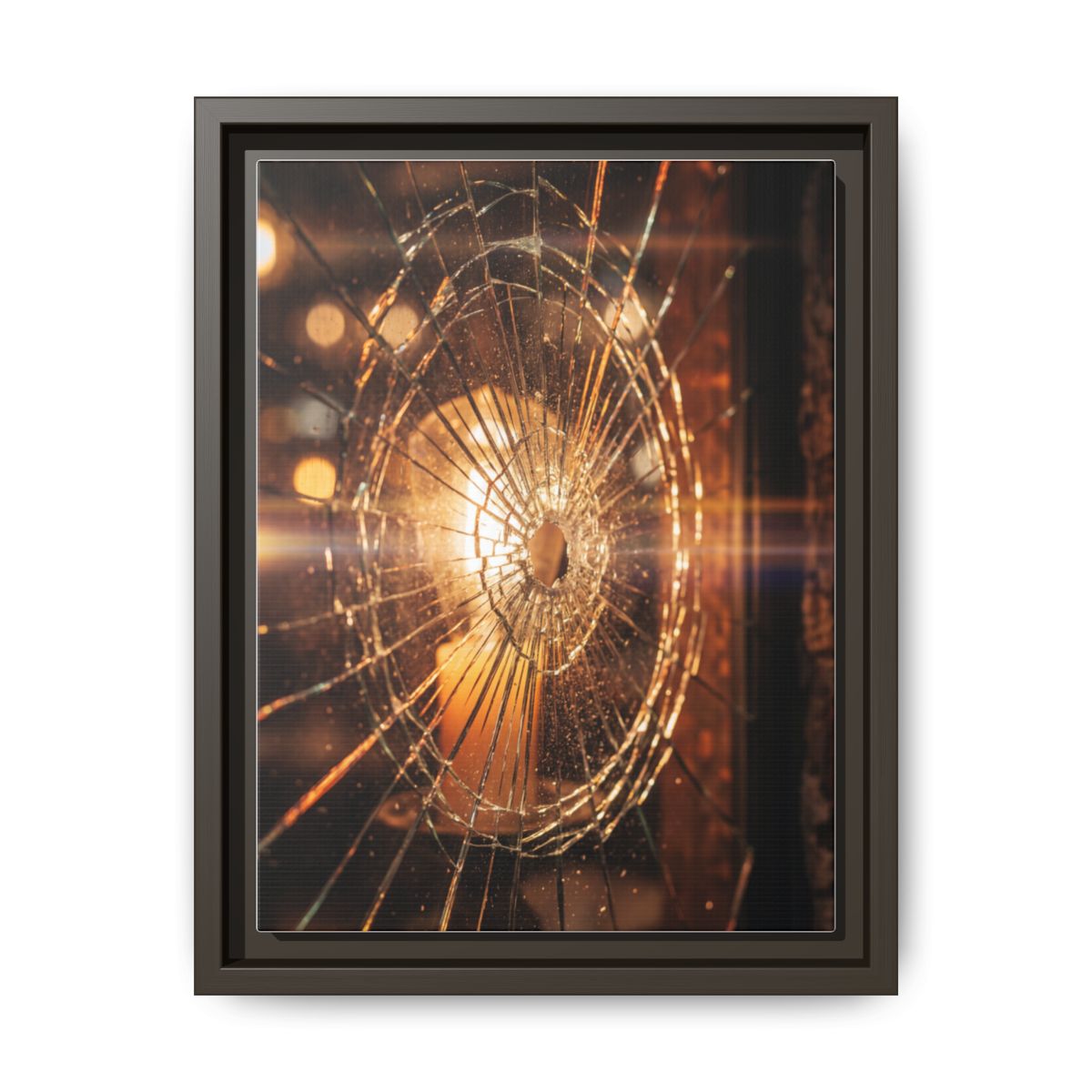 Framed Matte Canvas - Shattered Glass