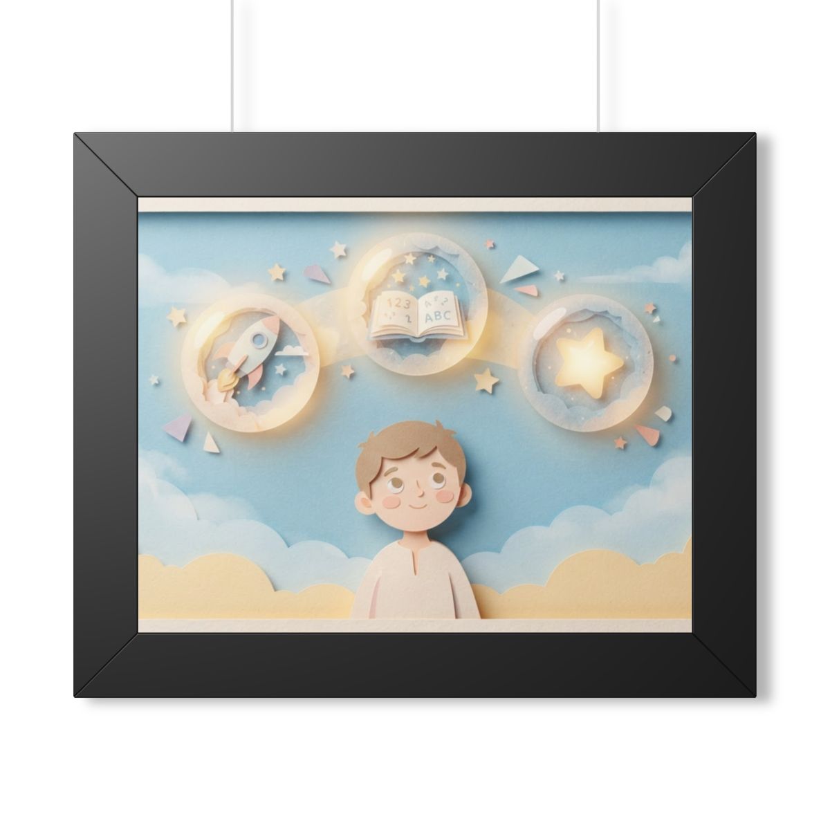 Framed Horizontal Poster - Sky Wonder — Black (14×11, 16×12...