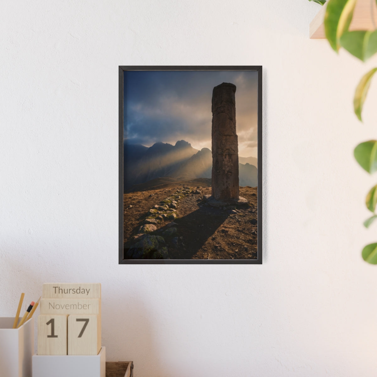 Wooden Frame Poster - Majestic Peak