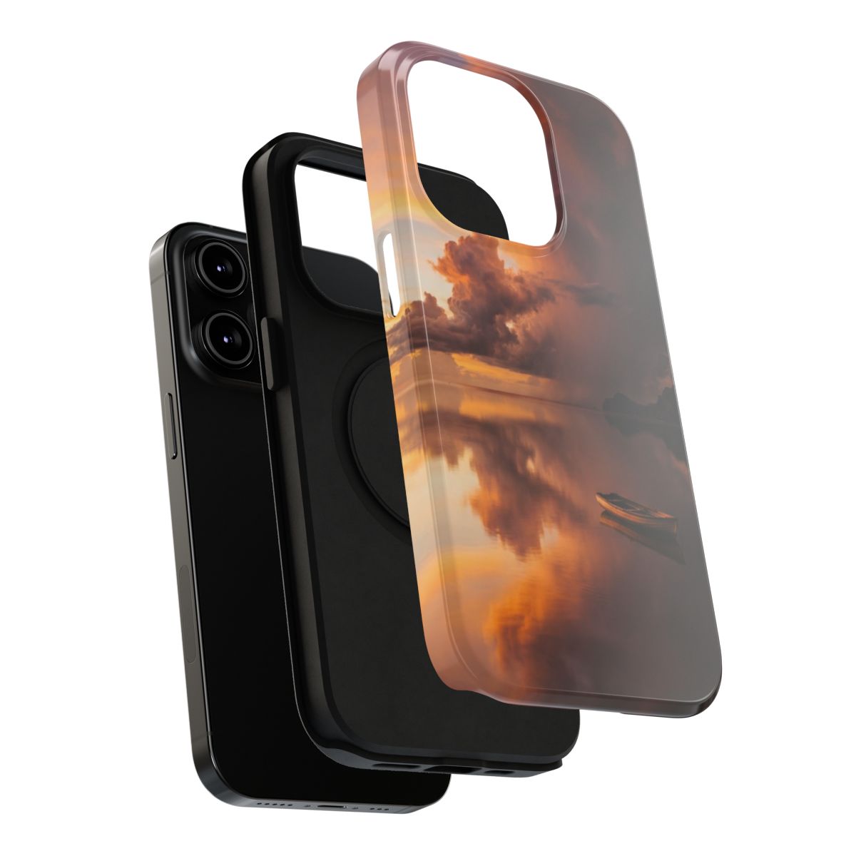 Impact-Resistant Apple iPhone Cases - Serene Tempest Sunset Lake | iPhone 17 Pro Max, 17 Pro, 17 Air & More