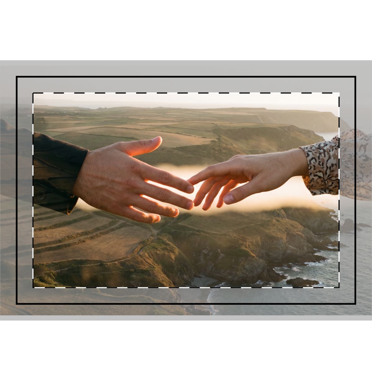 Hand Flag - The Infinite Touch | Ethereal Coastal Art (1 & 5...