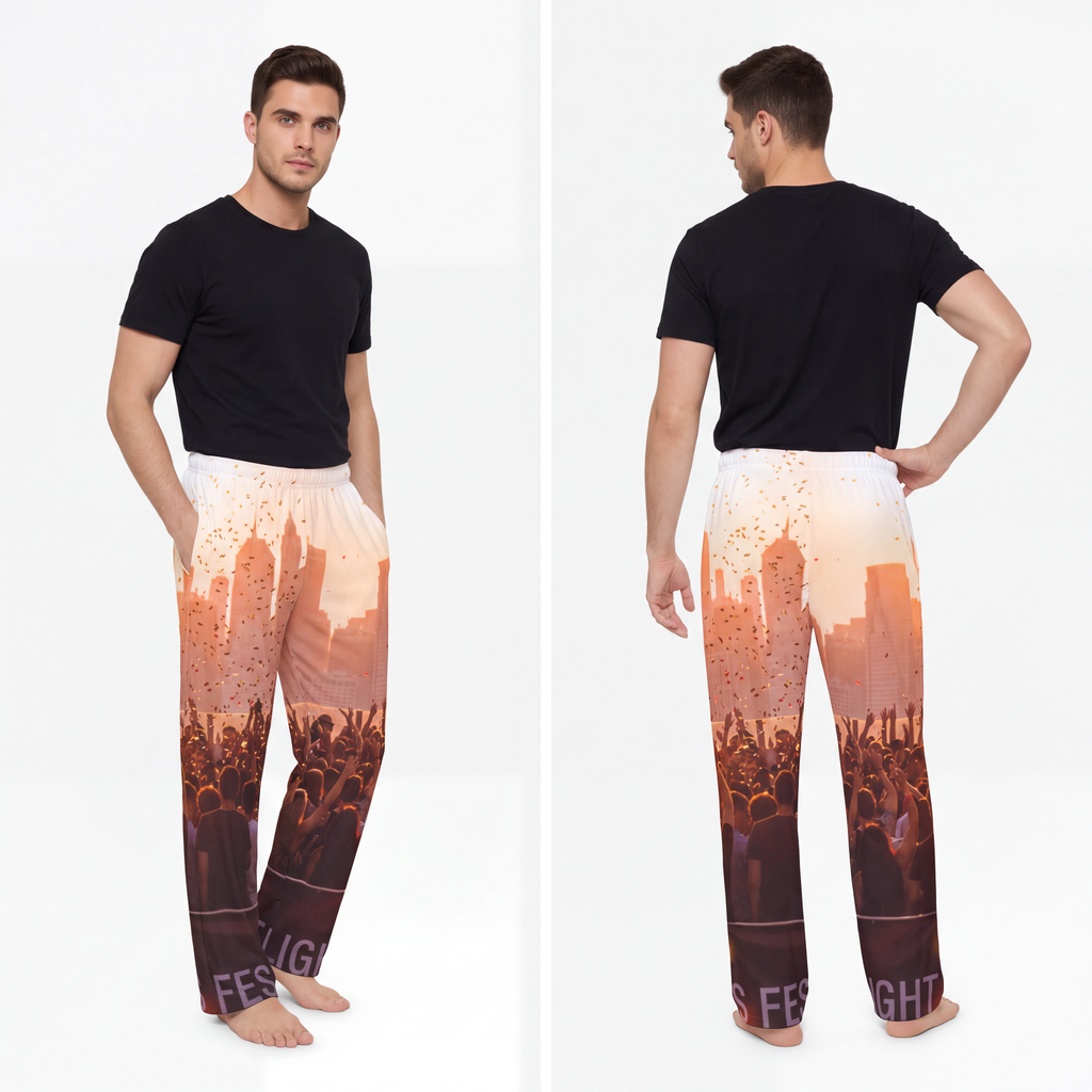 Men's Pajama Pants - City Lights | Echovira Gallery