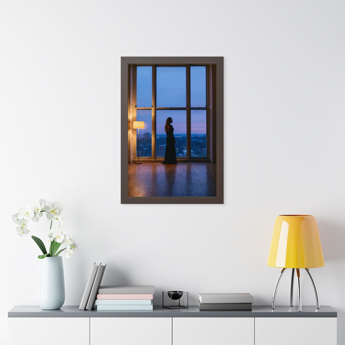 Framed Vertical Poster - Twilight Solitude — Walnut (11×14...