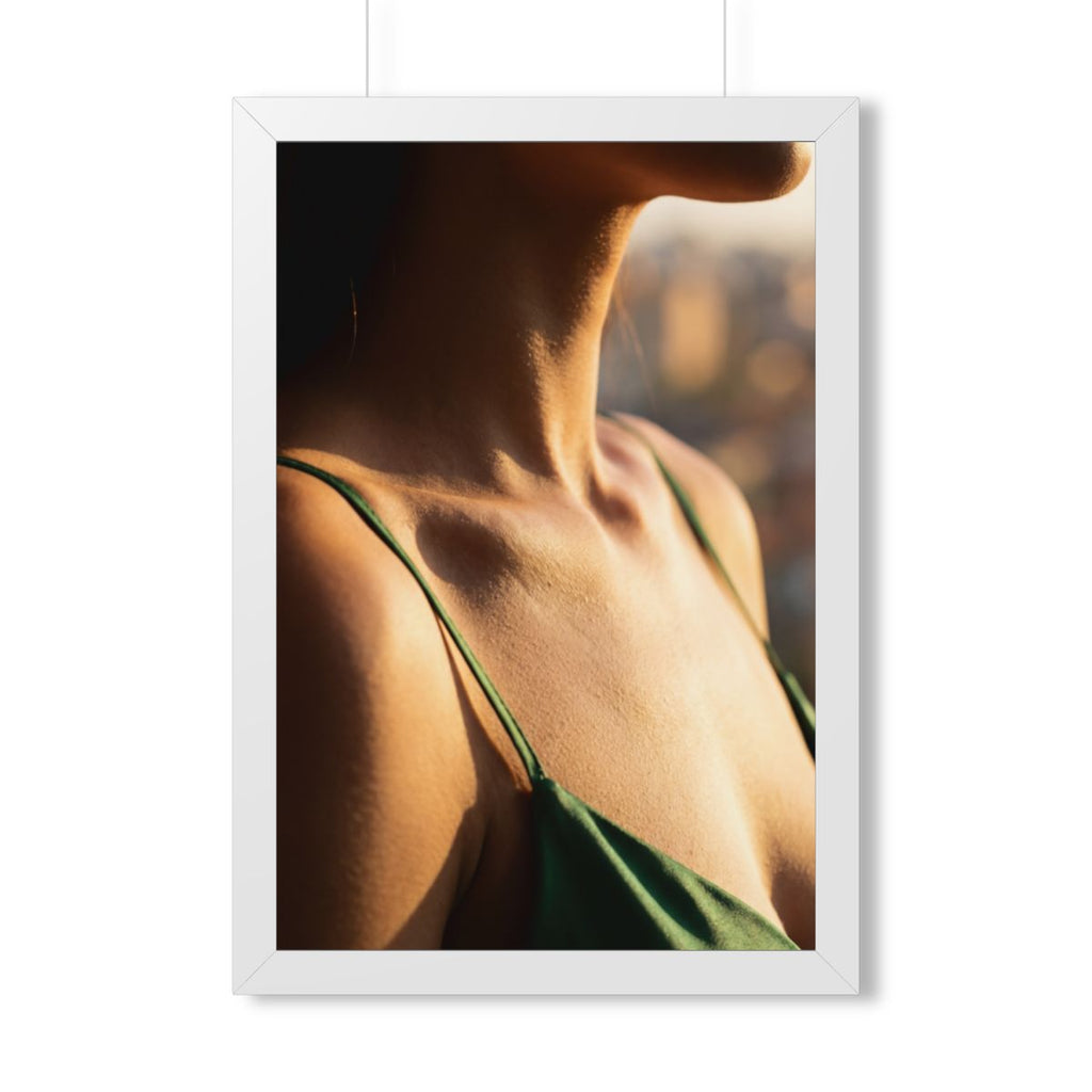 Framed Vertical Poster - Golden Hour Glow - Minimalist... |...