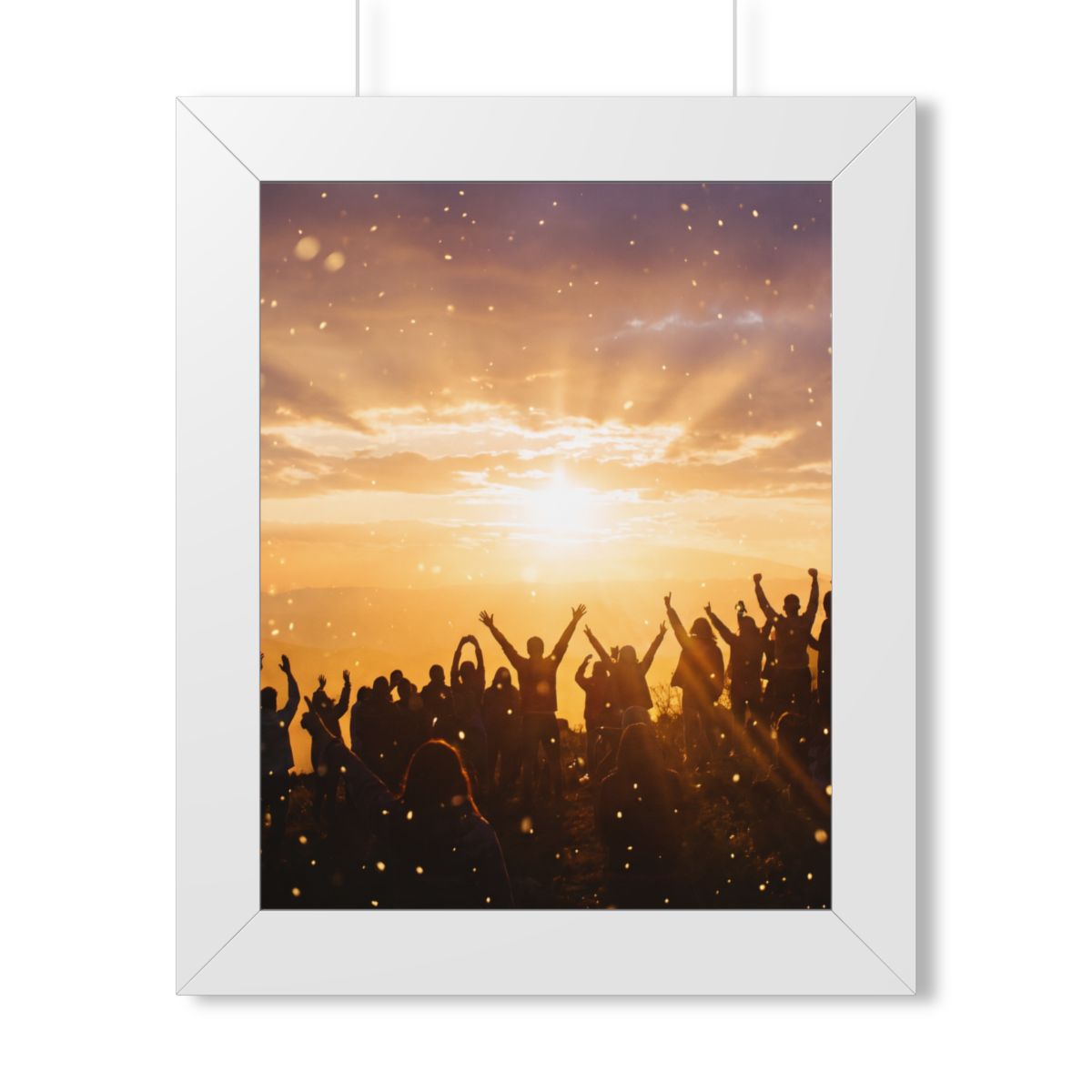 Framed Vertical Poster - Summit Ridge — White (11×14, 12×16...