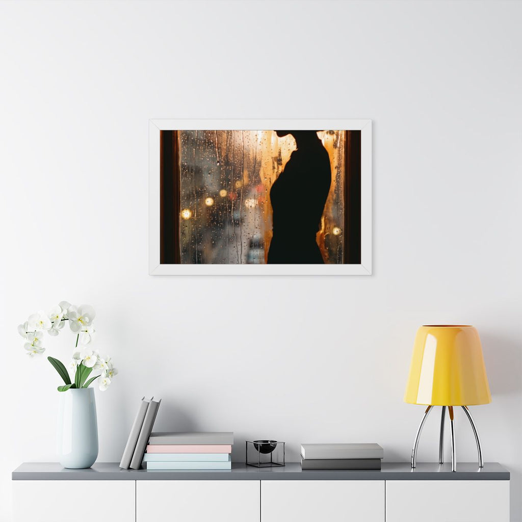 Framed Horizontal Poster - Twilight Rain — White (14×11... |...