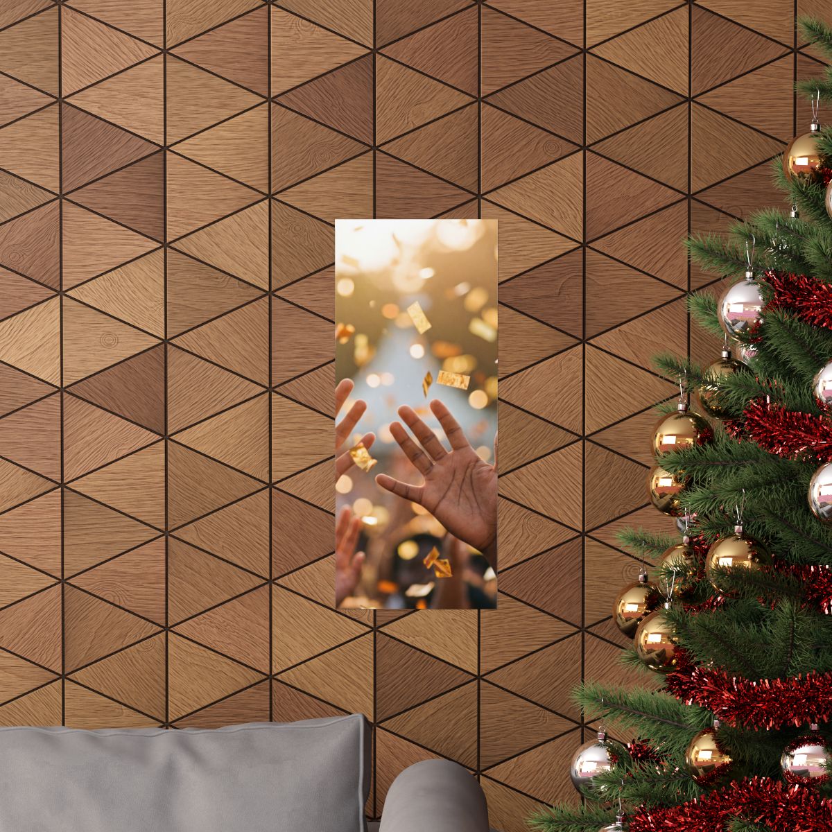 Matte Vertical Posters - Golden Festival Celebration Art......