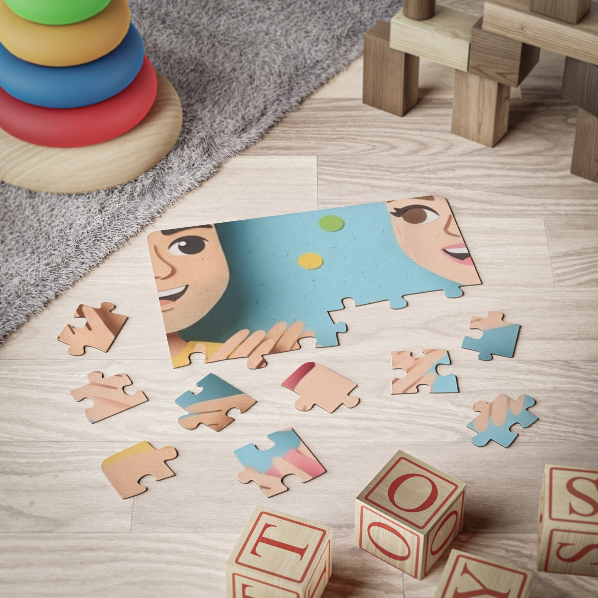 Kids' Puzzle, 30-Piece - Playful Paper Friends - Clap One......