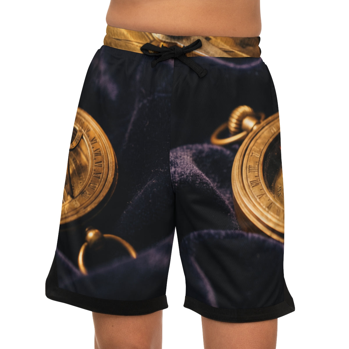Men's Basketball Rib Shorts Sundial Compass Art