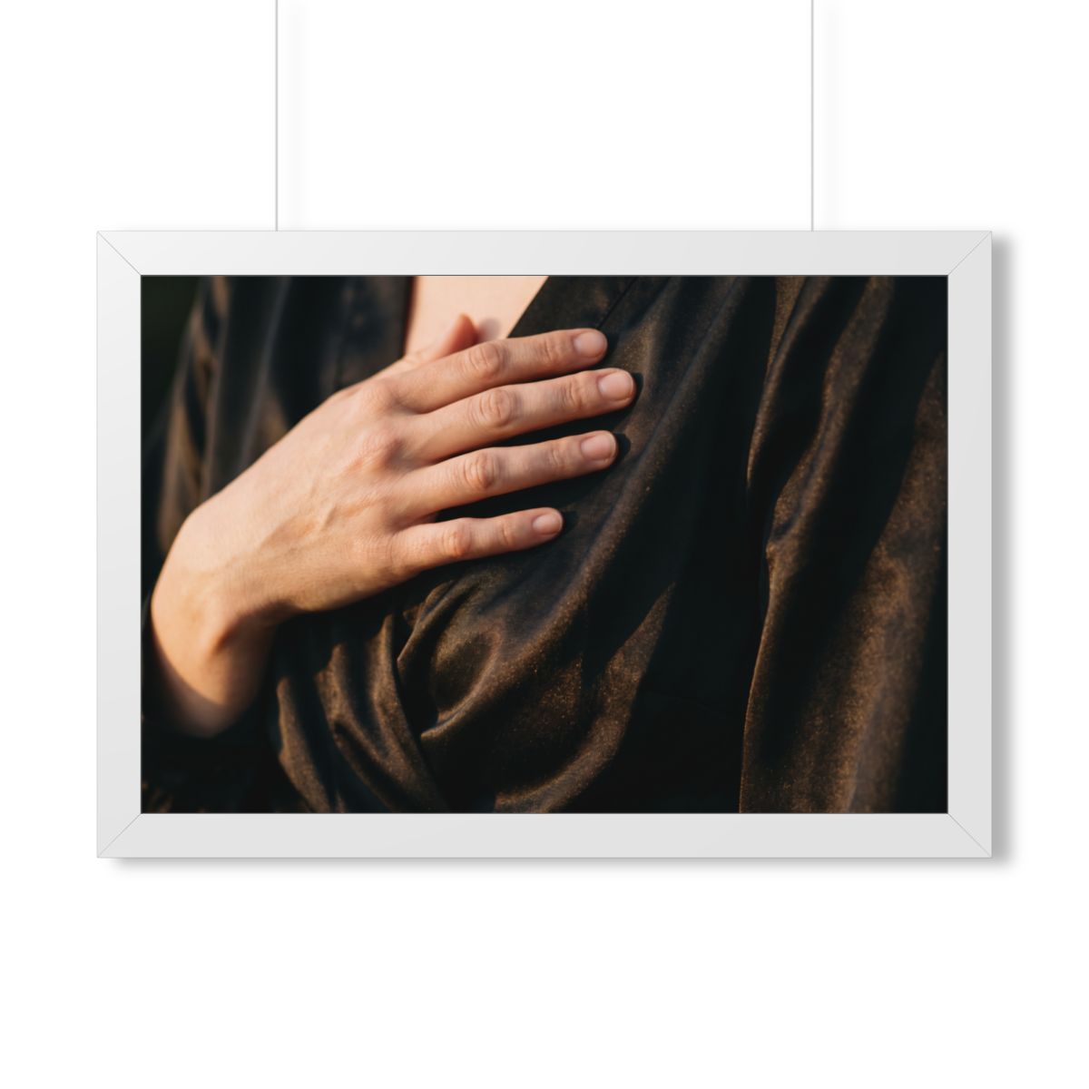 Framed Horizontal Poster - Sunset Satin — White (14×11... |...