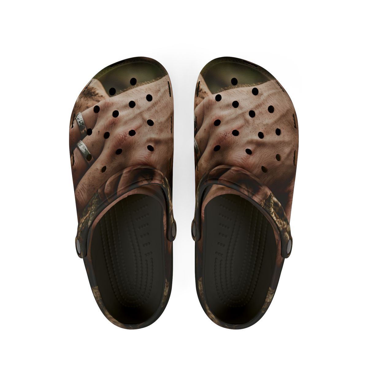 Men's Foam Shoes with Forest Root Art