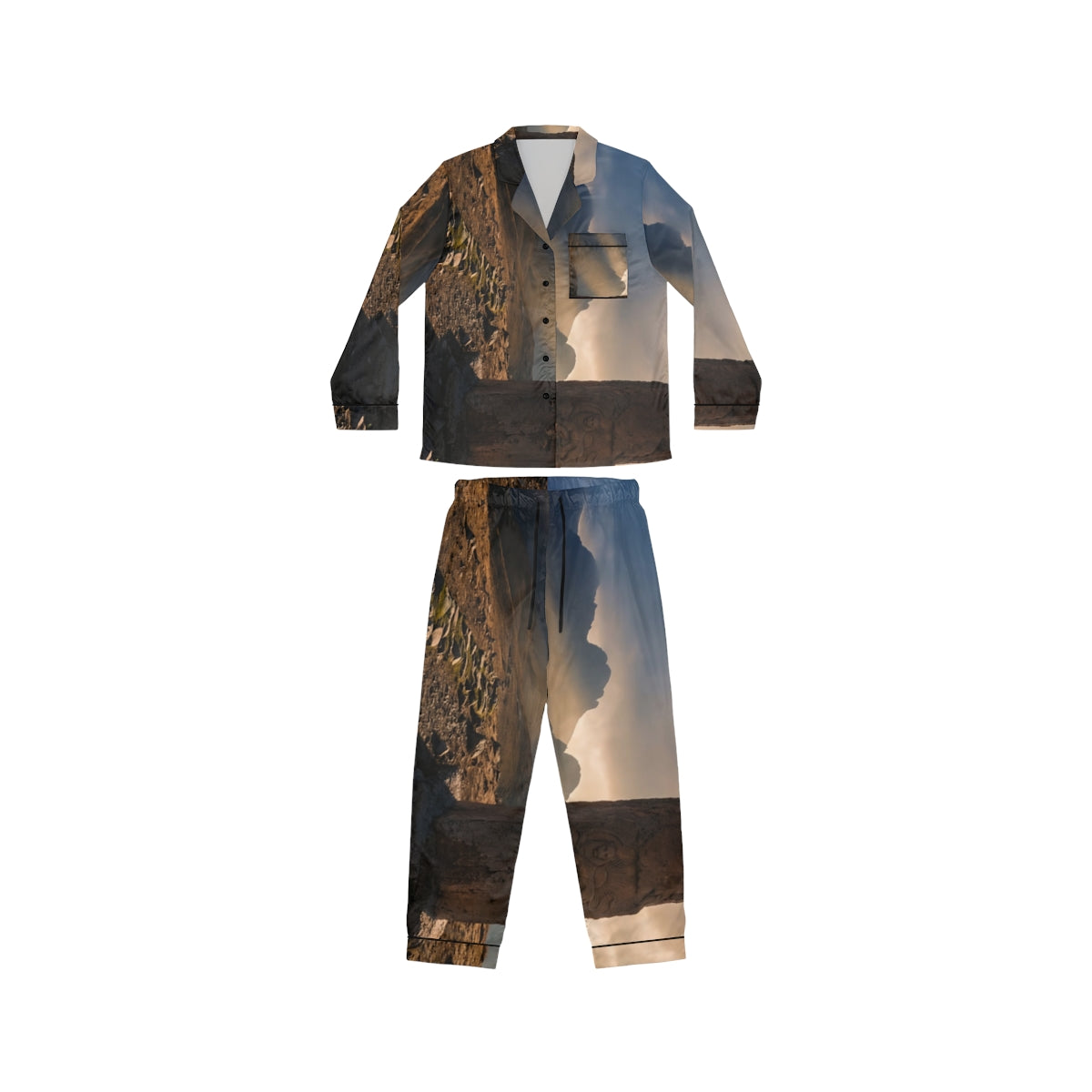 Women's Satin Pajamas - Mystic Monolith Ancient Persian... |...