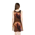 Girls' Sleeveless Sundress with Sunset Silk Art