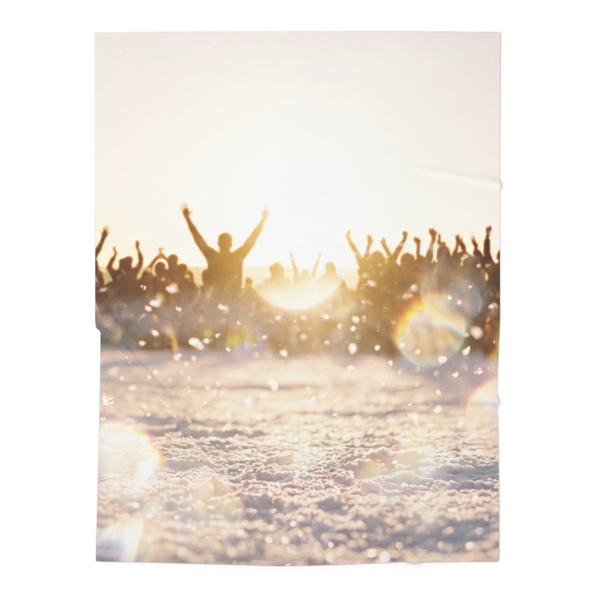 Golden Hour Crowd Celebration Baby Swaddle Blanket