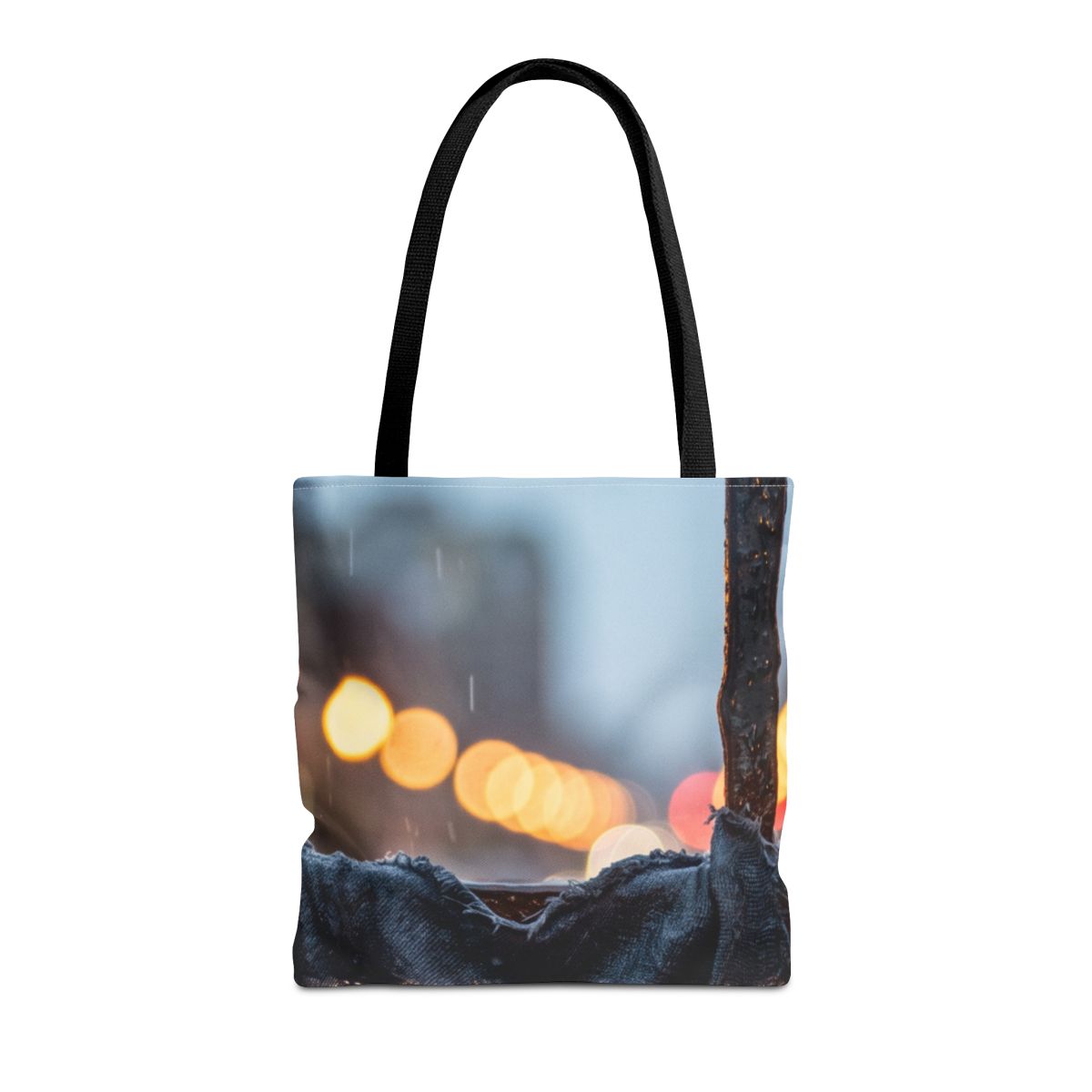 Tote Bag - Urban Solitude Rain Bokeh Heart | Echovira...