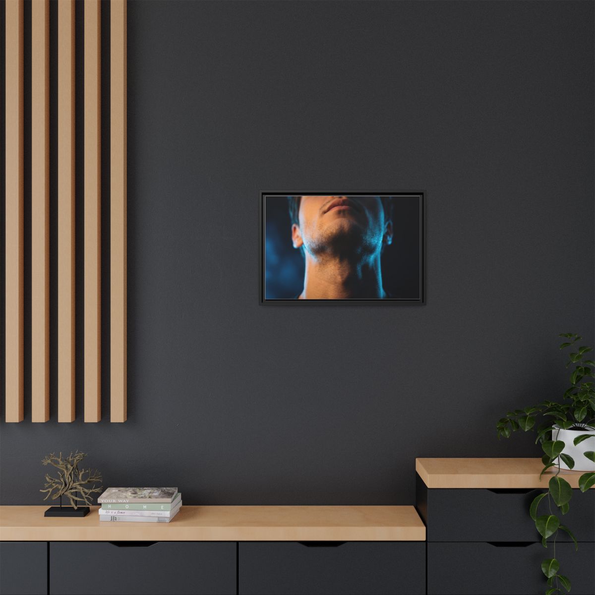 Framed Matte Canvas - Neon Pulse Core — Black / 1.25"