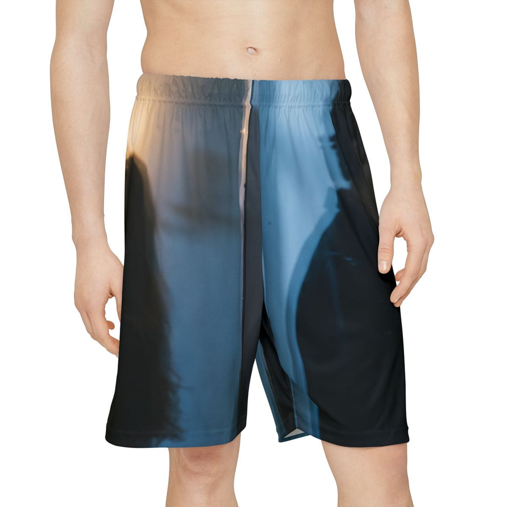 Men's Sports Shorts - Midnight Blue - Cozy Silhouette Style...