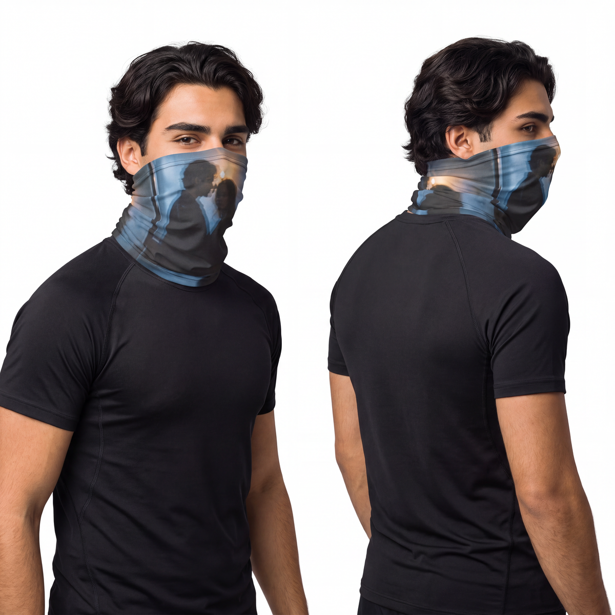 Men's Midnight Reflections Neck Gaiter - Moody Outdoor Wrap...