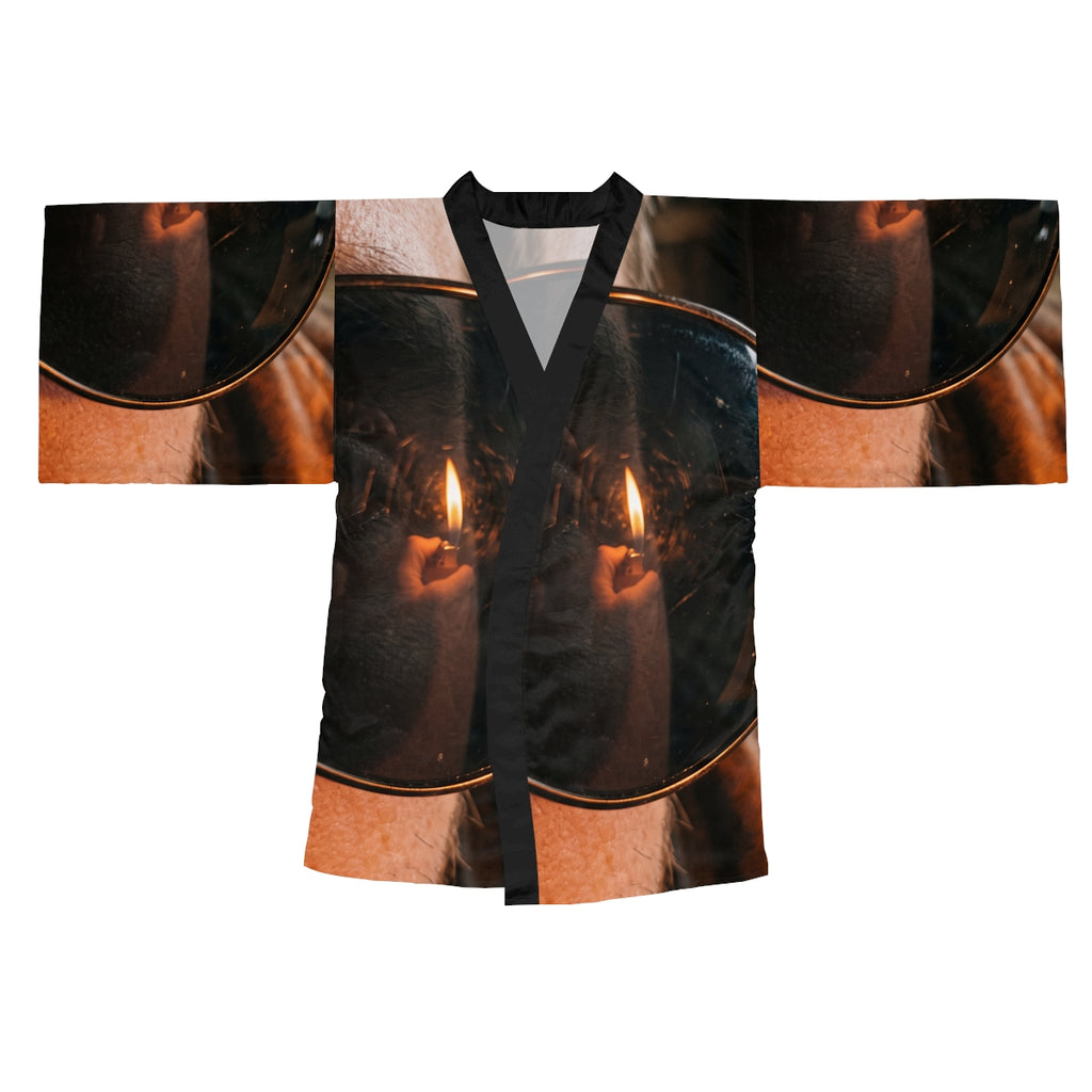 Long Sleeve Kimono Robe - Ignited Visions | Echovira Gallery