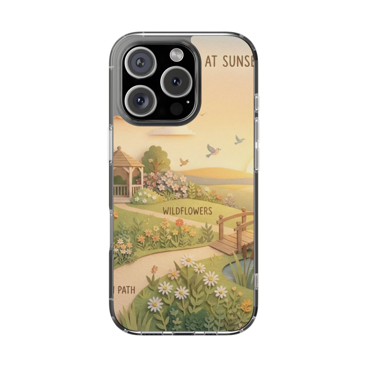 Clear Impact-Resistant Cases - Clear Phone Case - Sunset......