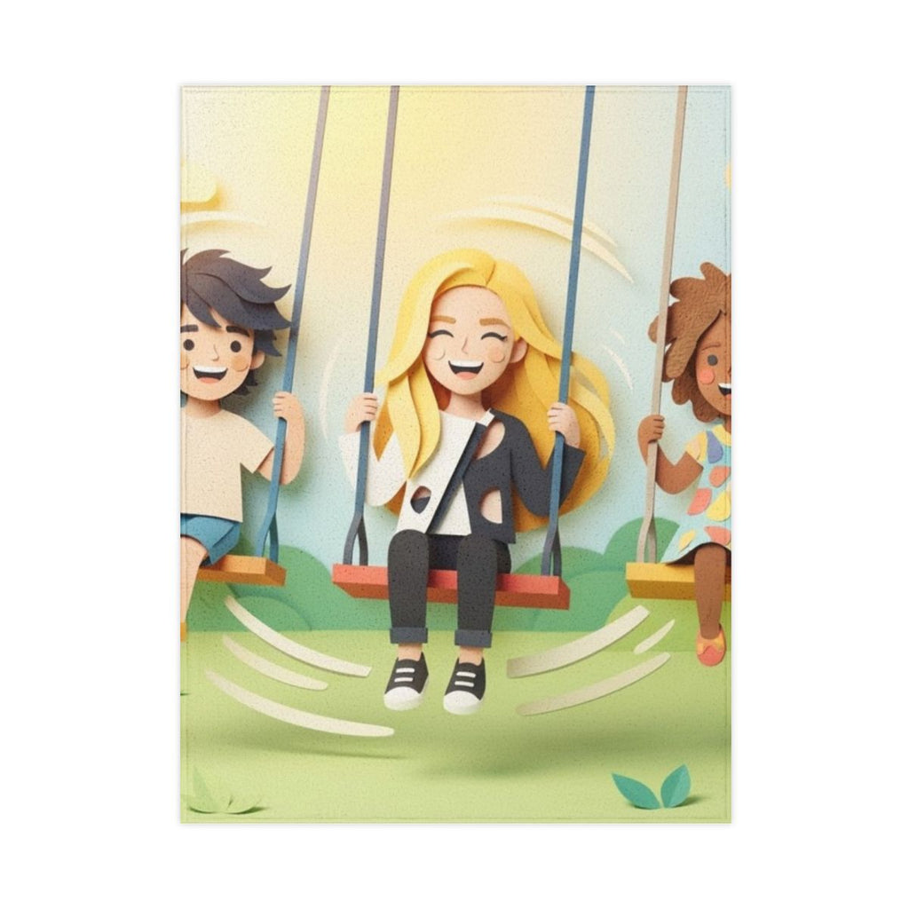 Toddler Blanket - Sunny Playground Joy | Echovira Gallery